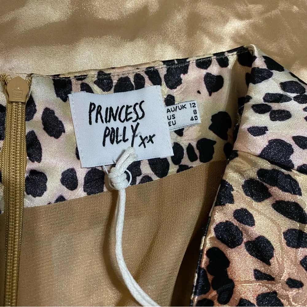 Princess Polly Leopard Print Mini Skirt in Black, Cream and Brown - Picture 10 of 11